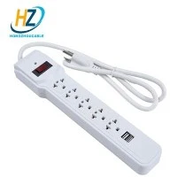 5-آؤٹ لیٹ پاور سٹرپ Usb پورٹس کے ساتھ